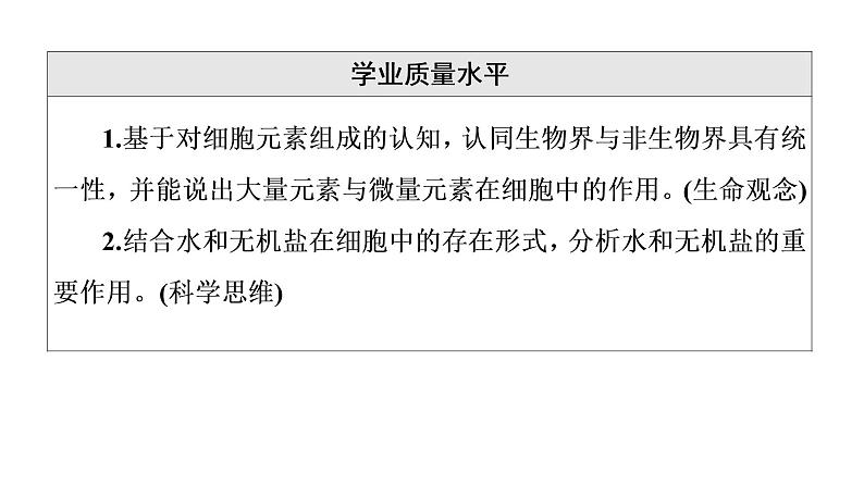 人教版高考生物一轮总复习必修1第1单元第2课组成细胞的元素、化合物、糖类和脂质课件第4页