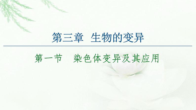 苏教版高中生物必修2第3章第1节染色体变异及其应用课件第1页