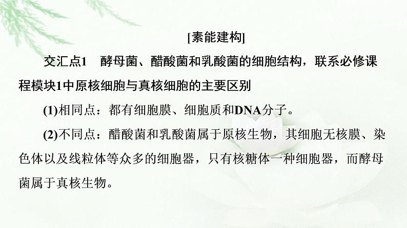 苏教版高中生物选择性必修3第1章素能提升课发酵工程与其他相关知识的综合课件第3页