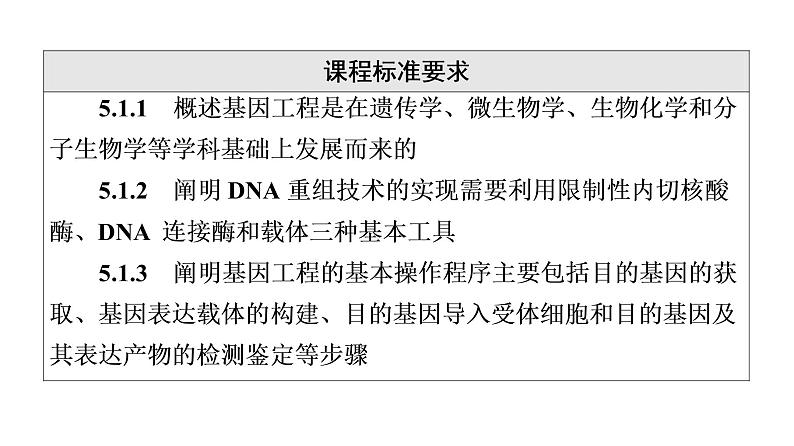 人教版高考生物一轮总复习选择性必修3第10单元第38课基因工程课件02