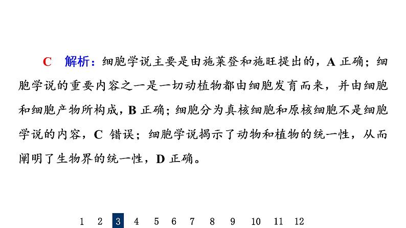 人教版高考生物一轮总复习课时质量评价1走近细胞课件07