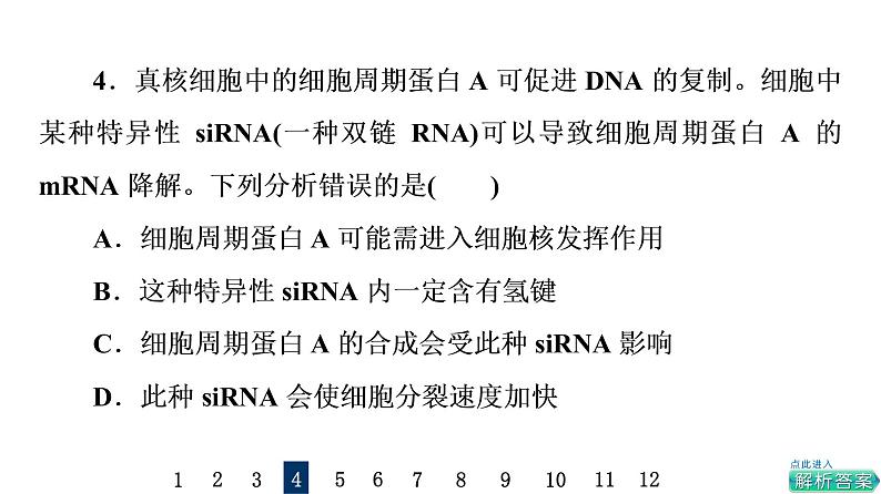 人教版高考生物一轮总复习课时质量评价10细胞的增殖课件第8页