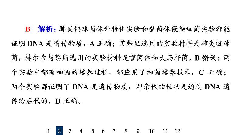 人教版高考生物一轮总复习课时质量评价16DNA是主要的遗传物质课件07