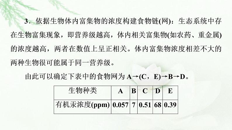 浙科版高中生物选择性必修2第3章素能提升课营养结构的构建及能量流动的计算课件第6页