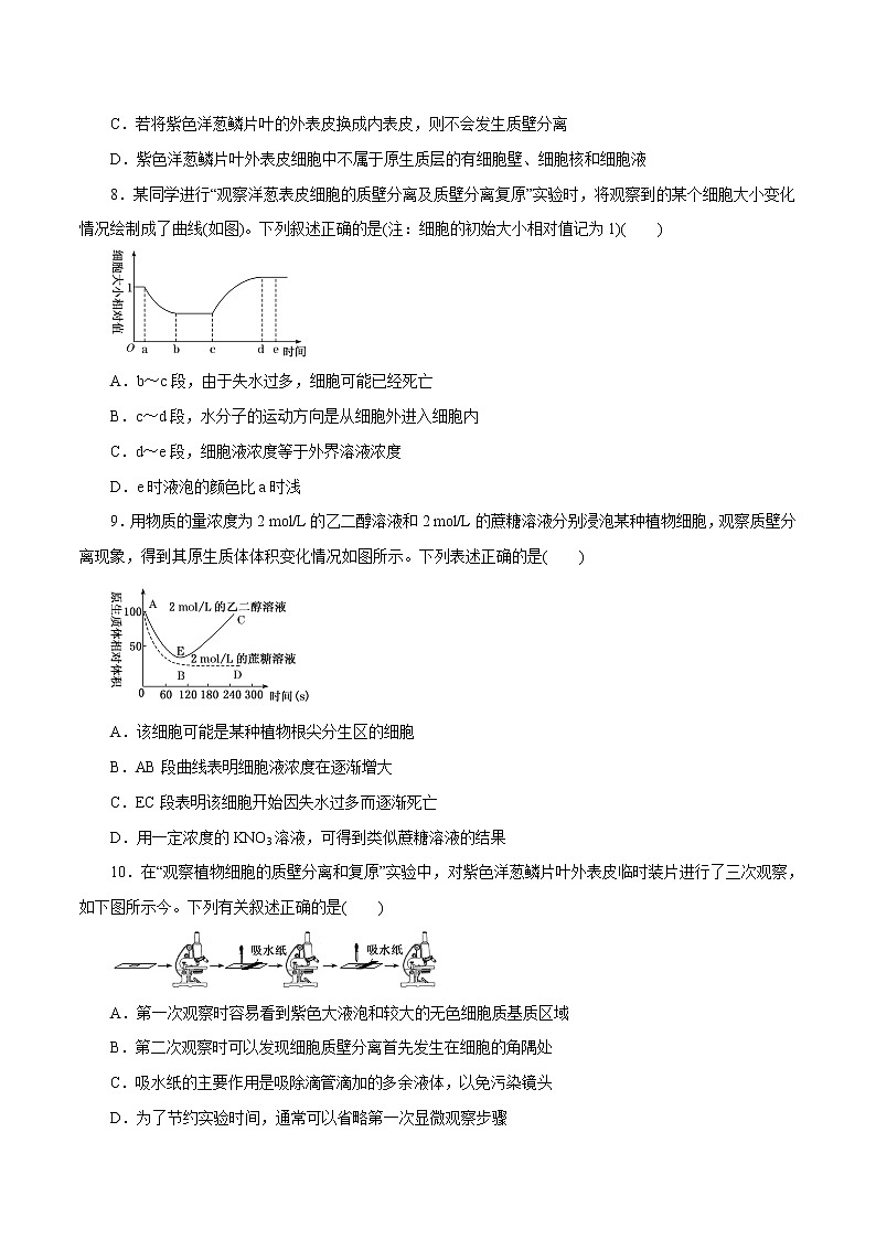 第04章细胞的物质输入和输出（B卷）03
