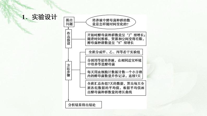 苏教版高中生物选择性必修2第1章探究实践探究培养液中某种酵母菌种群数量的动态变化课件第7页