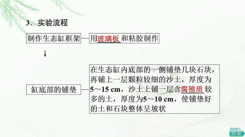 苏教版高中生物选择性必修2第3章探究实践设计制作生态缸，观察其稳定性课件04