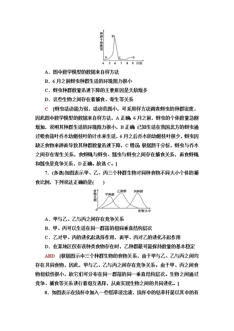 苏教版高中生物选择性必修2课后素养落实4种间关系含答案第3页