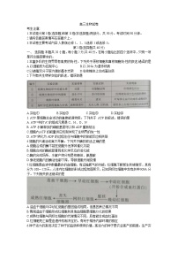 2023白银靖远县四中高三上学期第一次月考生物试题含答案