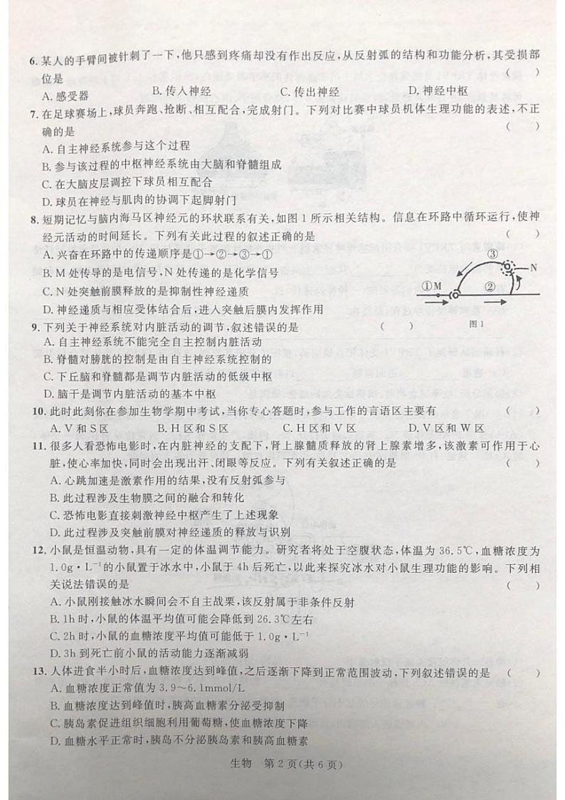 2023河池八校高二上学期10月联考生物试题扫描版含解析第2页