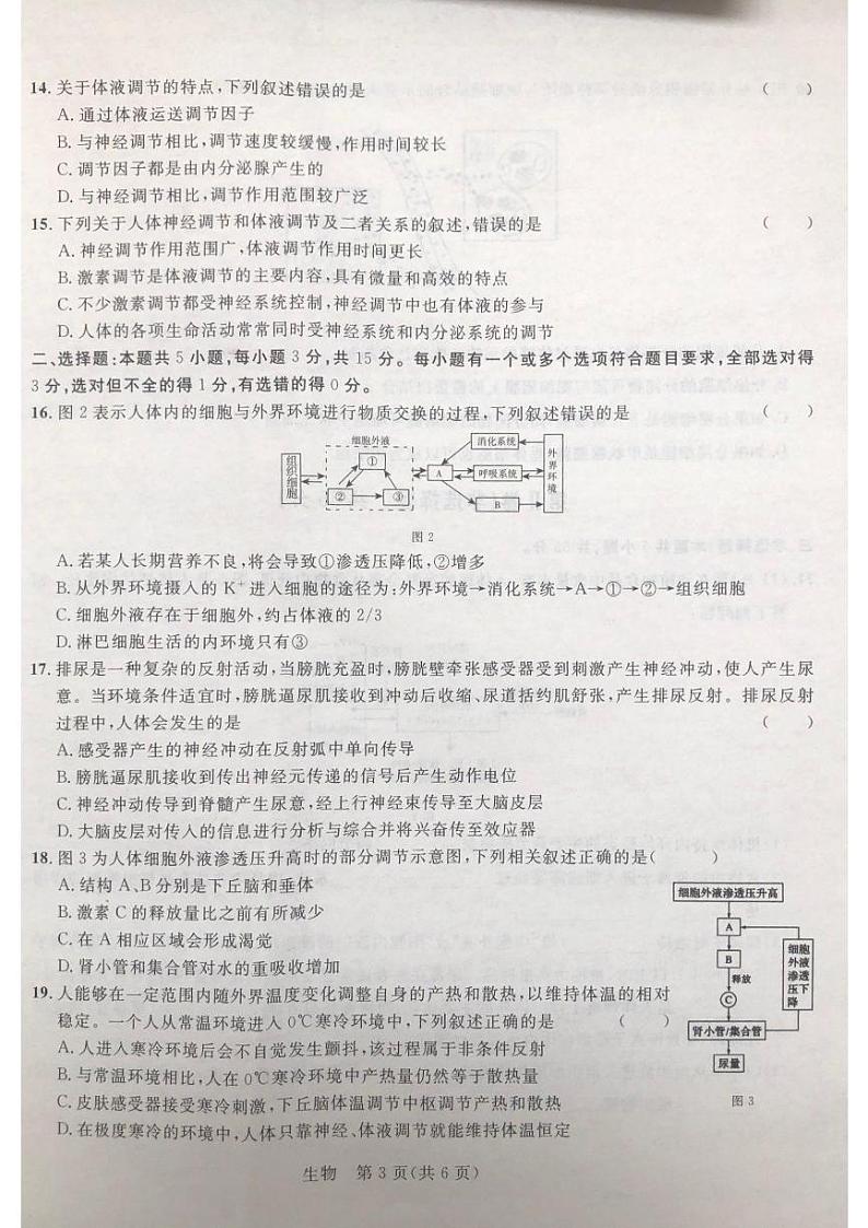 2023河池八校高二上学期10月联考生物试题扫描版含解析第3页