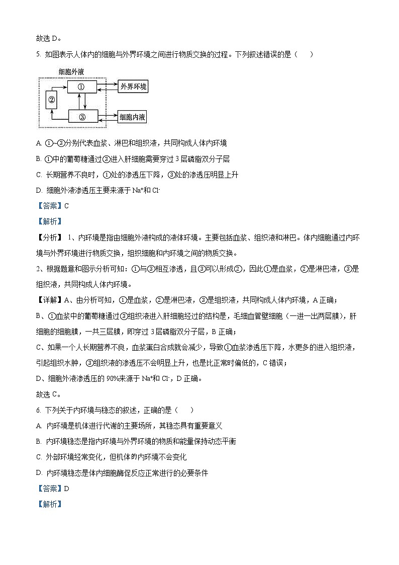 2021包头四中高二上学期期中生物试题（解析版）第3页