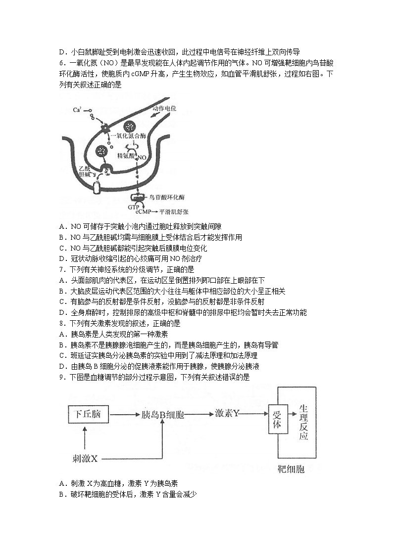 2022常熟高二上学期期中生物试题Word含答案第2页