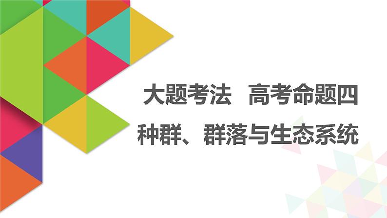 【最新版】22届高考生物二轮专题复习之大题考法  高考命题四  种群、群落与生态系统【同步课件】第1页