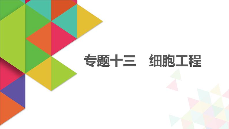 【最新版】22届高考生物二轮专题复习之专题十三  细胞工程【同步课件】第1页