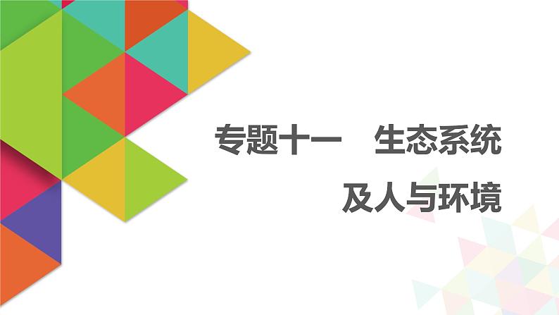 【最新版】22届高考生物二轮专题复习之专题十一  生态系统及人与环境【同步课件】第1页