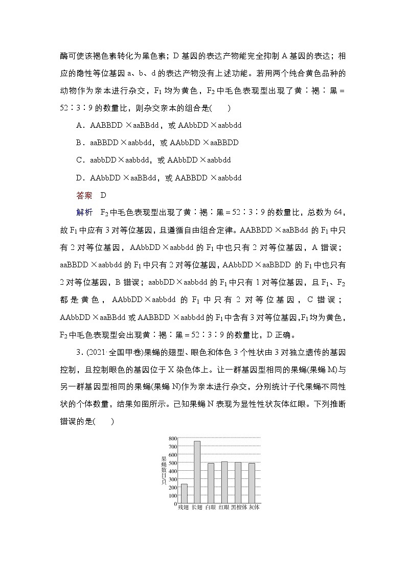 【最新版】23届生物新高考二轮专题复习之专题5　遗传的基本规律及人类遗传病第2页