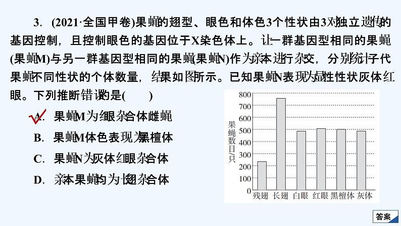 【最新版】23届生物新高考二轮专题复习之专题5　遗传的基本规律及人类遗传病【同步课件】第7页