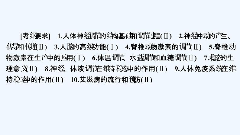 【最新版】23届生物新高考二轮专题复习之专题7　人与动物生命活动的调节【同步课件】01