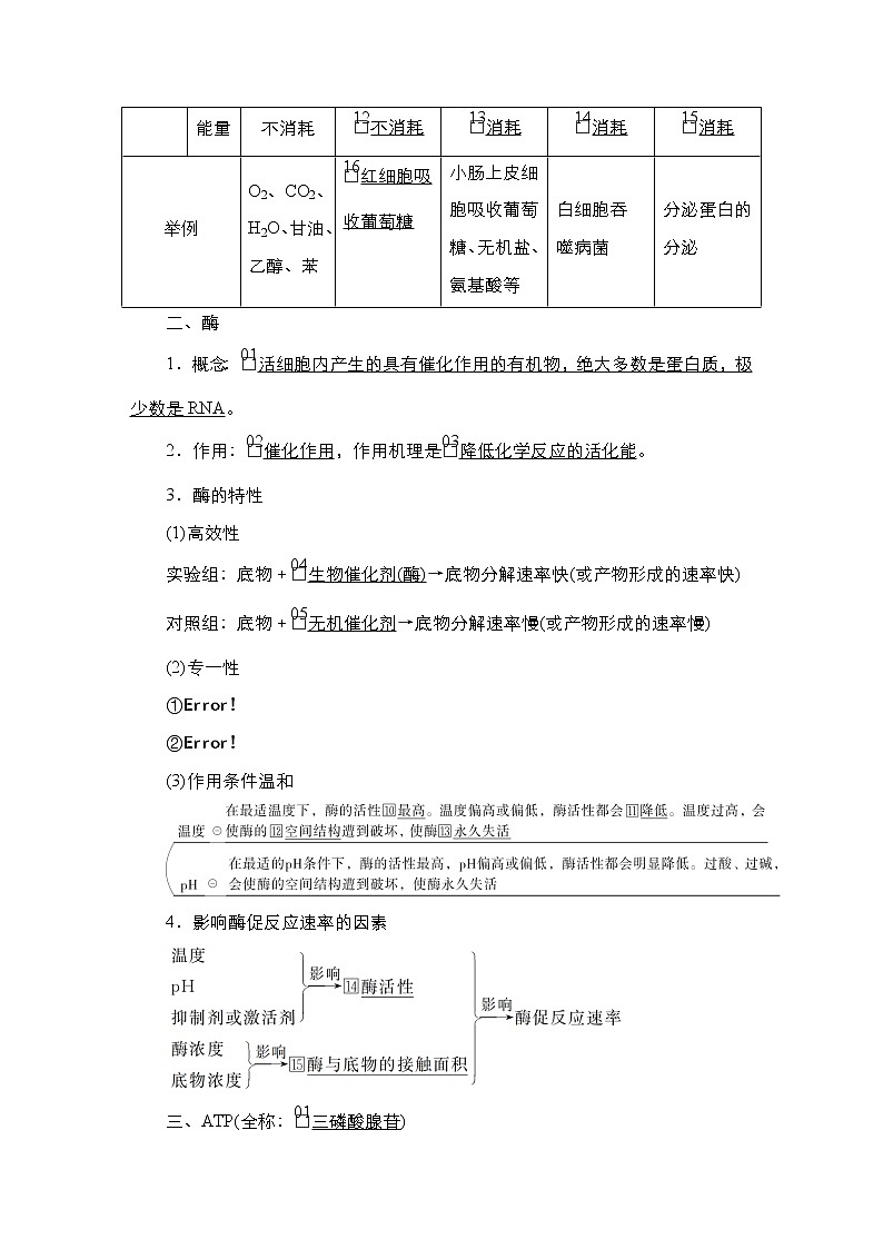 【最新版】23届生物新高考二轮专题总结+练习之专题2　细胞的代谢第2页