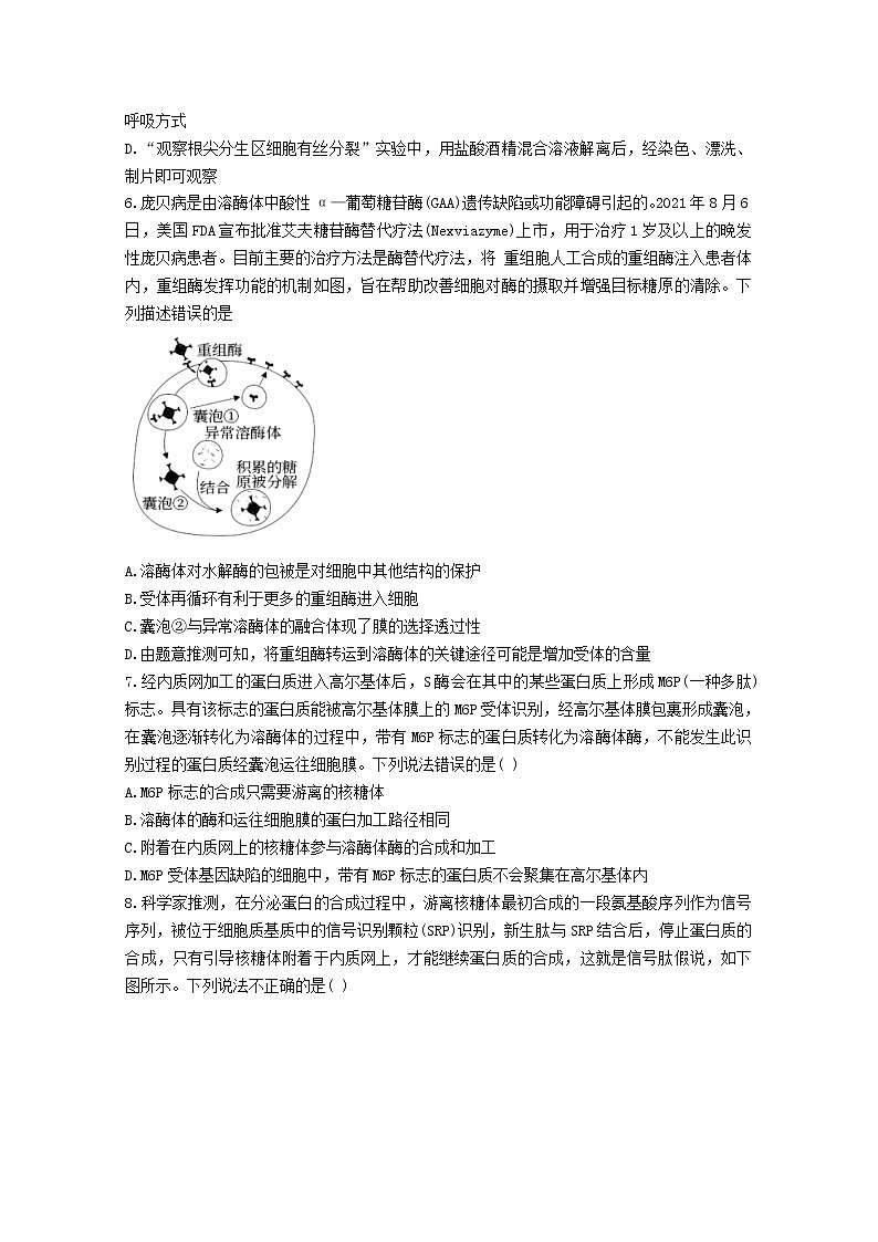 江西省抚州市临川第一中学2022-2023学年高三生物上学期第一次月考试题（Word版附答案）第2页