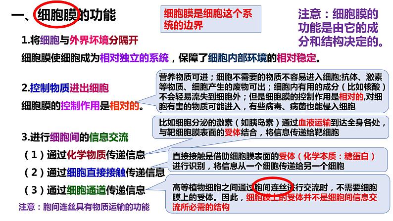 第3章 细胞的基本结构（复习课件）-2022-2023学年高一生物上学期期中期末考点大串讲03