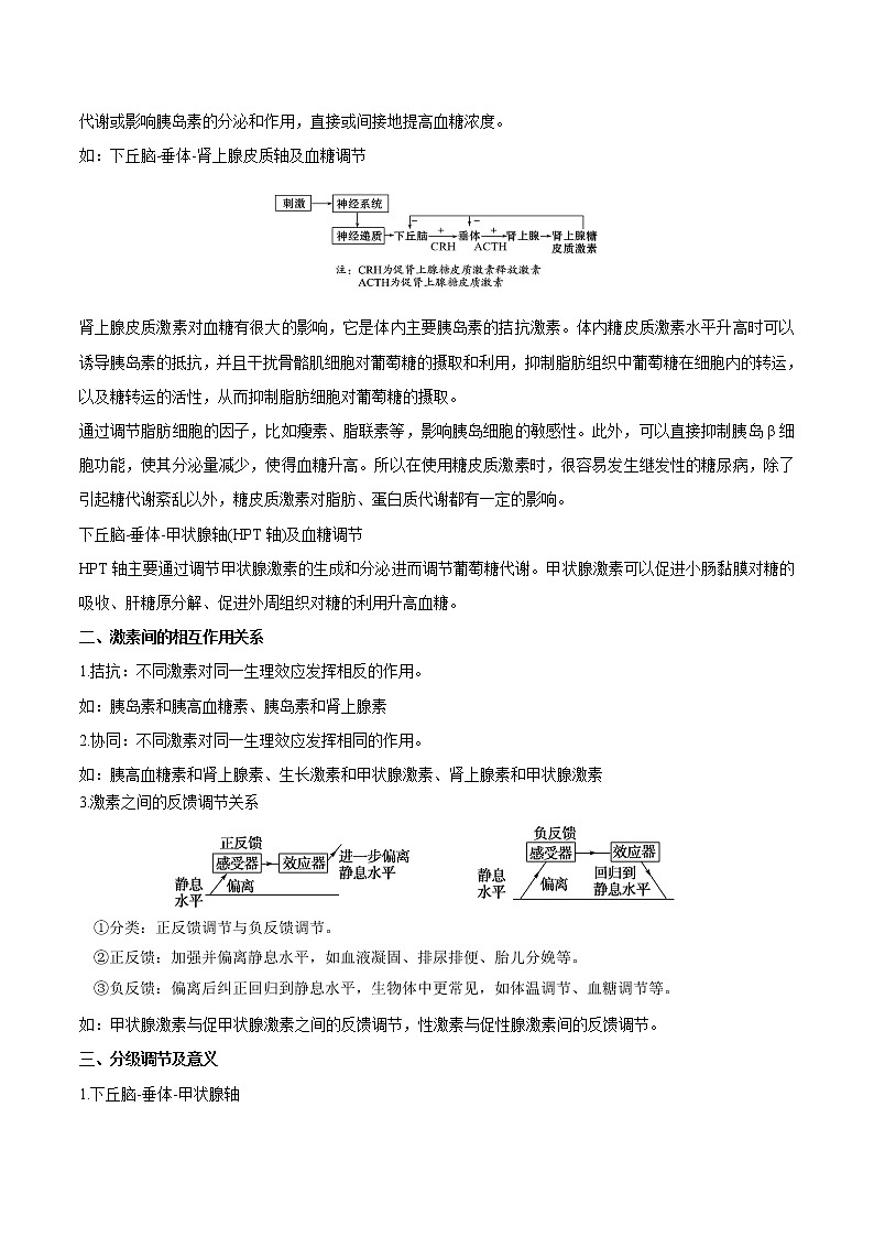 【培优分级练】高中生物(人教版2019)选择性必修第一册 3.2《激素调节的过程》同步分级练（含解析）02