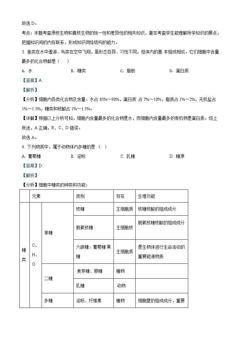 江苏省盐城市时杨中学2021-2022学年高二上学期期中考试生物试题含解析第2页