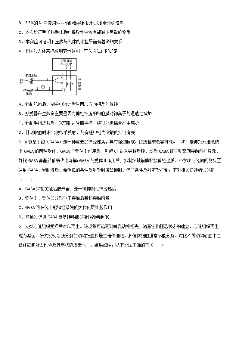 2022济南师大附中高二上学期期中考试生物试题含解析02