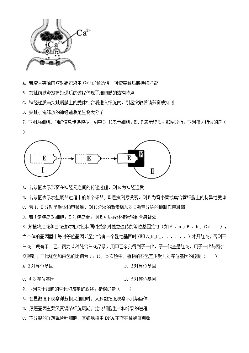 2022喀什地区莎车县一中高二上学期期中考试生物试题含解析02