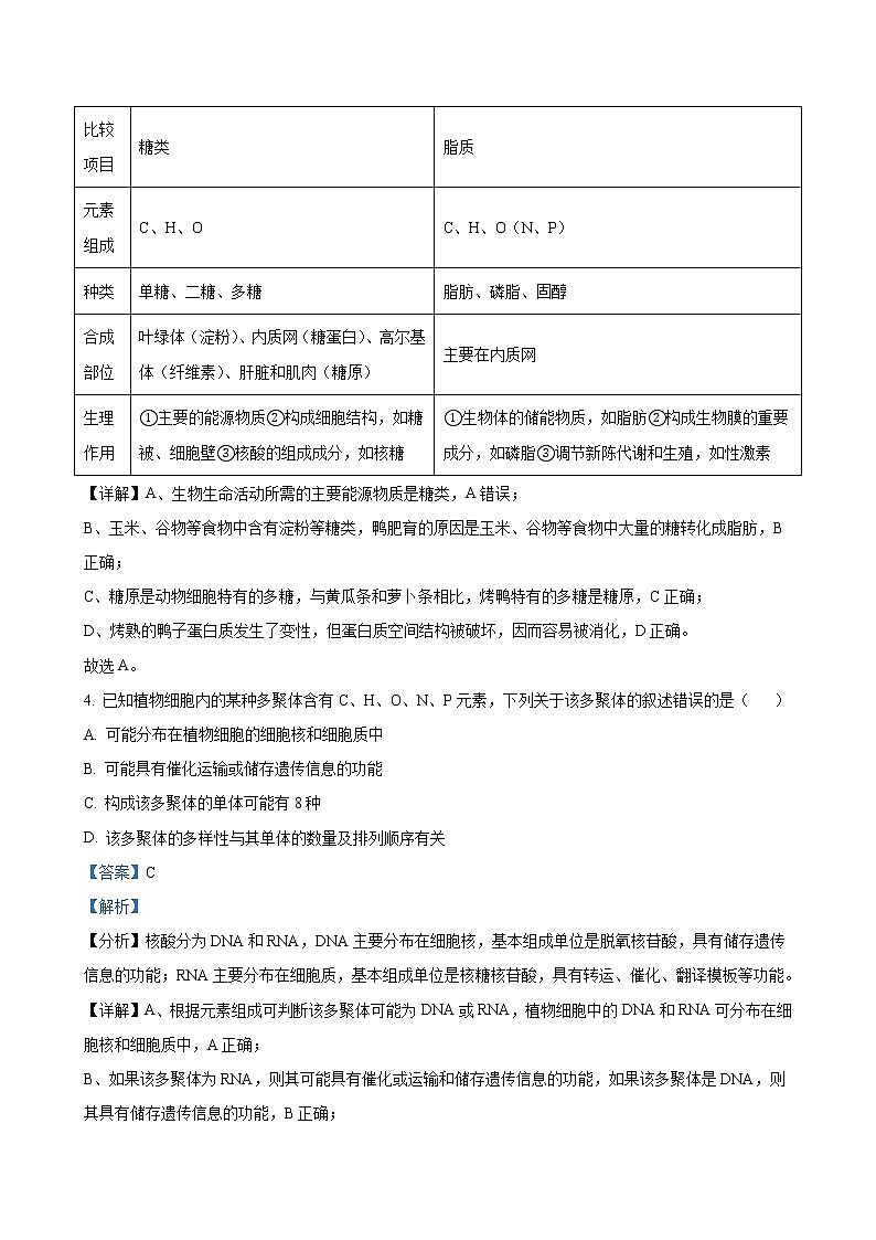 2022-2023学年甘肃省张掖市重点校高三上学期第九次检测 生物（PDF版）03