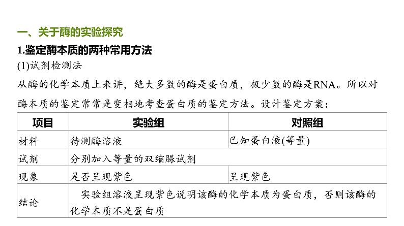 2022届高三生物一轮复习课件：关于酶的实验探究与曲线分析02