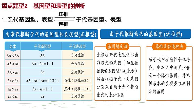 2022届高三生物一轮复习课件基因分离定律重点题型突破07