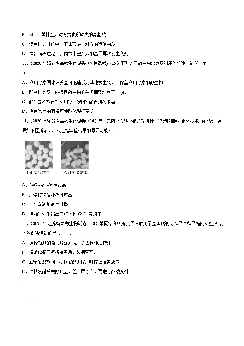 【五年高考真题】最新五年生物高考真题分项汇编——专题13《发酵工程》（2023全国卷地区通用）03