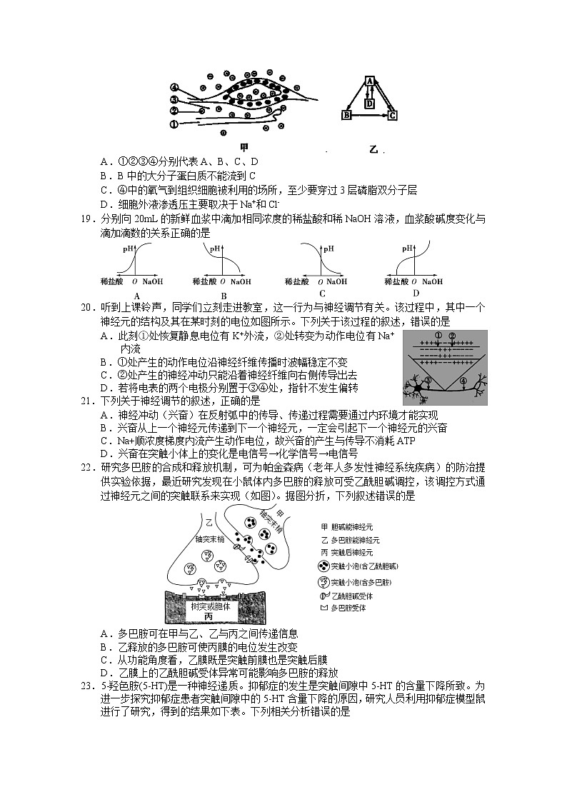 山西省长治市第二中学校2022-2023学年高二生物上学期第一次月考试题（Word版附答案）第3页