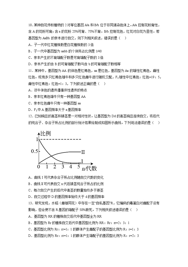 【高考大一轮单元复习】高考生物单元复习课件与检测-第五单元《遗传的基本规律与伴性遗传》（测试卷01）（新教材新高考）（原卷版）第3页