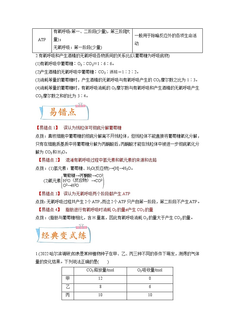 【高考考点专题复习】高考生物考点专题复习——考向05《细胞呼吸》全能卷（全国通用）（解析版）第3页