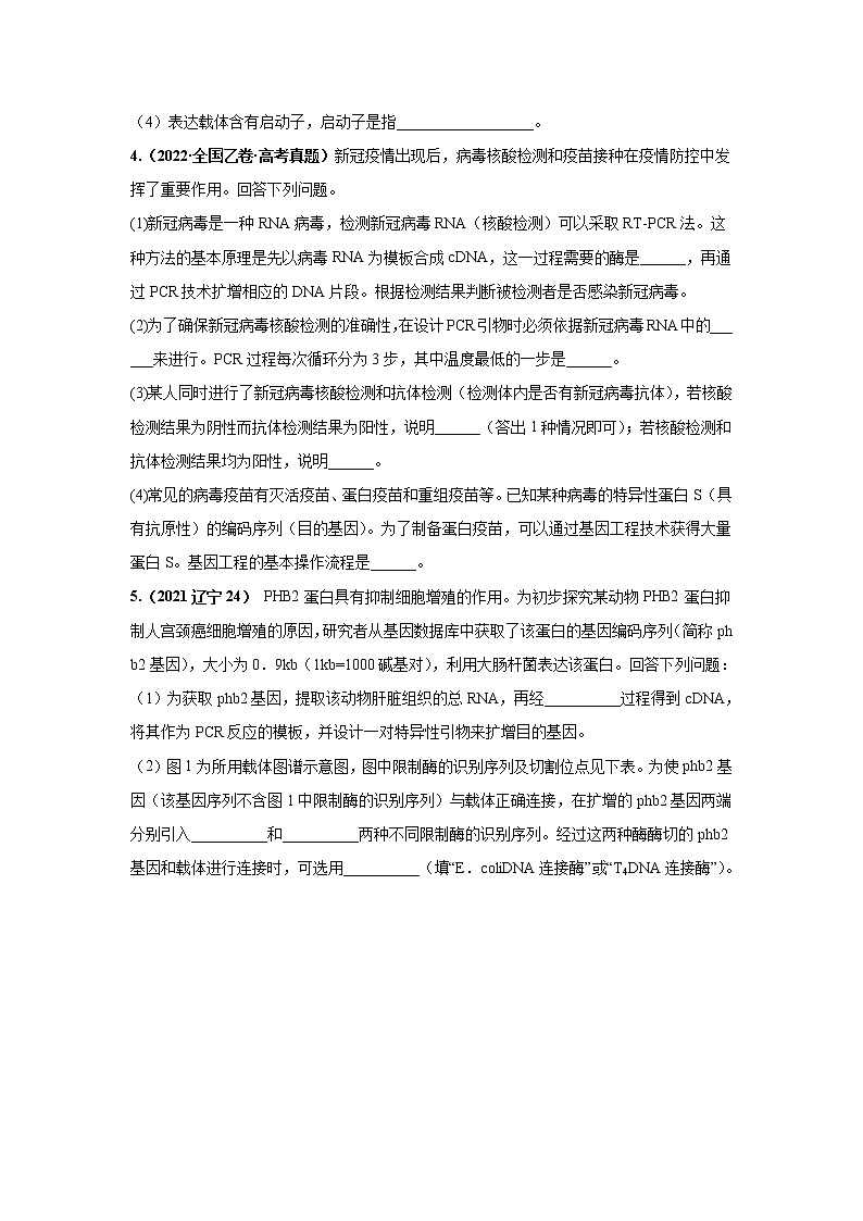 【高考考点专题复习】高考生物考点专题复习——考向28《基因工程及生物技术安全性与伦理问题》全能卷（全国通用）（原卷版）第2页