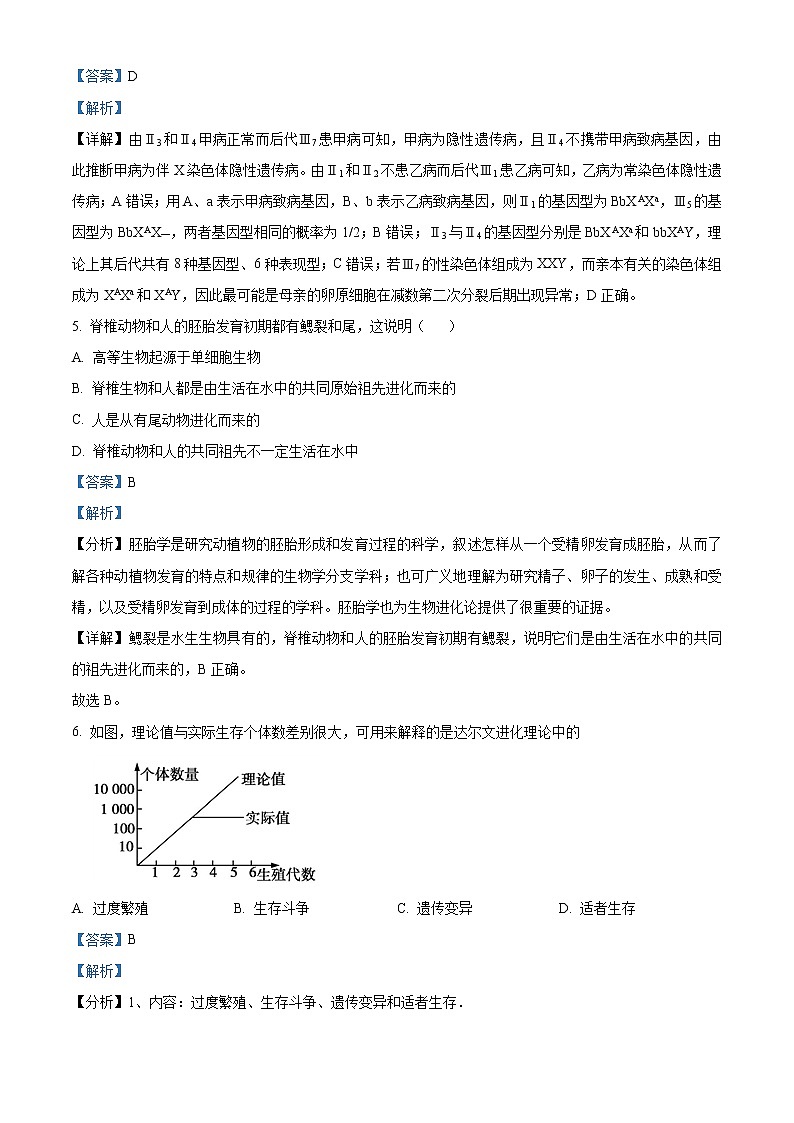 2023重庆璧山来凤中学高二上学期期中考试生物含解析03