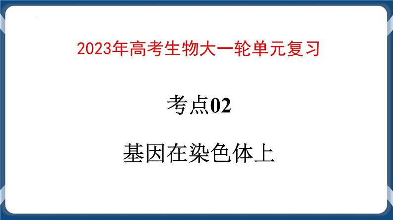 考点02 基因在染色体上 课件第1页