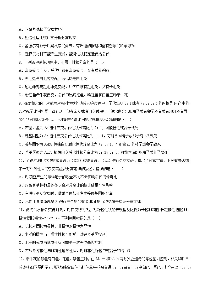 第五单元 遗传的基本规律与伴性遗传（测试卷02）03