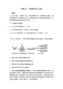 专题14 生物技术与工程-十年（2013-2022）高考生物真题分项汇编（全国通用）