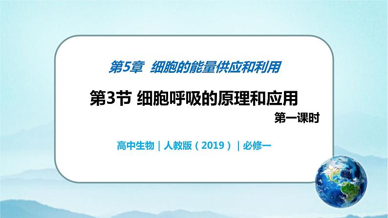 5.3 细胞呼吸的原理和应用（第1课时）-高中生物 课件+练习（人教版2019 必修一）01