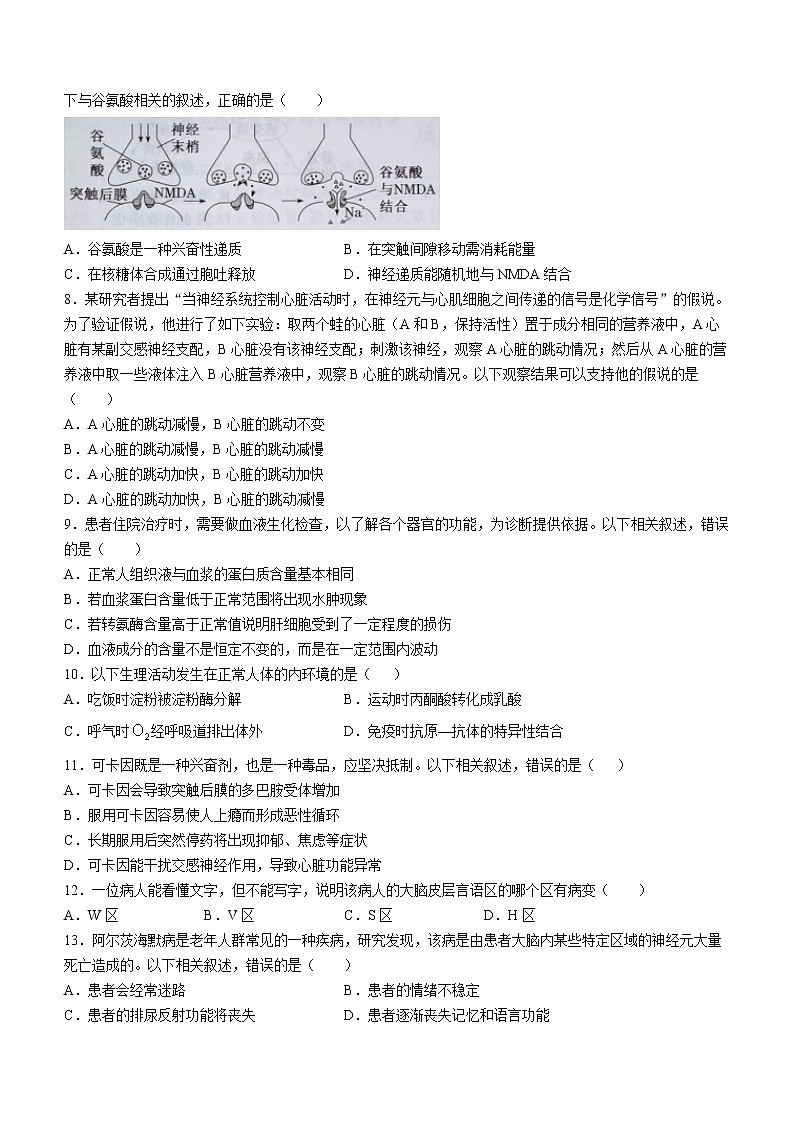 2023鄂州部分高中教科研协作体―高二上学期期中考试生物试题含答案第2页