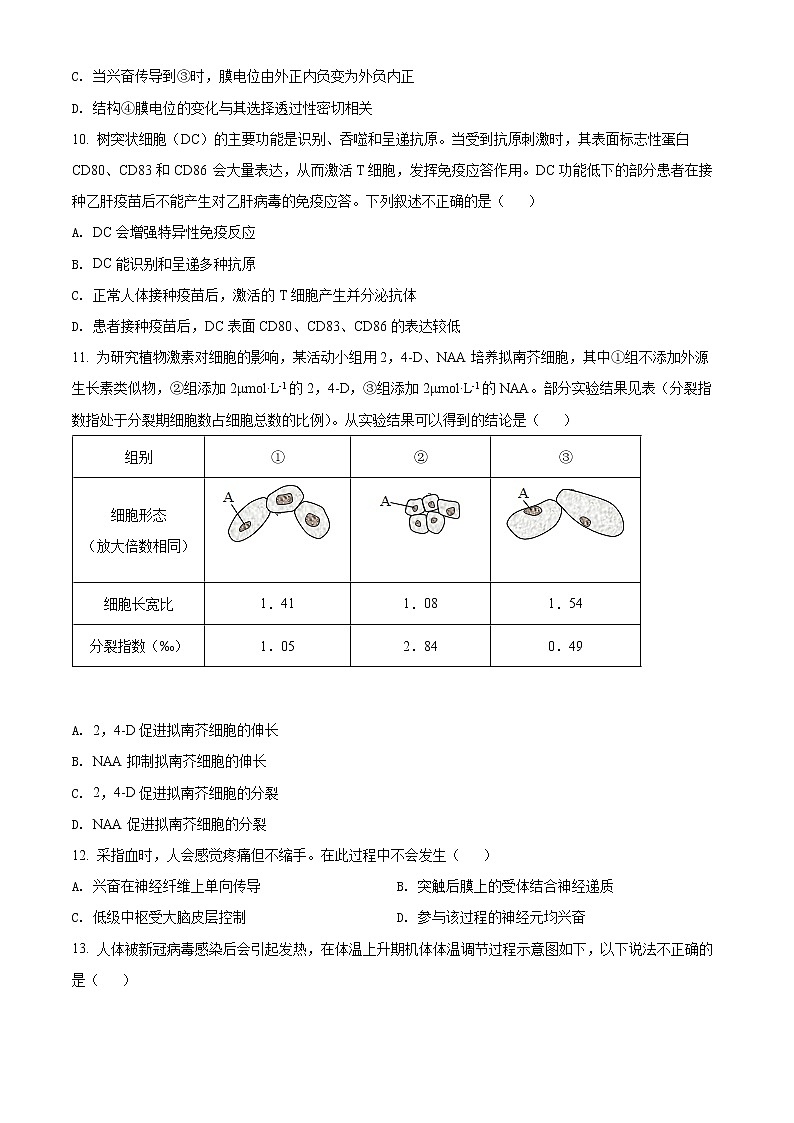 精品解析：天津市红桥区2020-2021学年高二上学期期末生物试题03