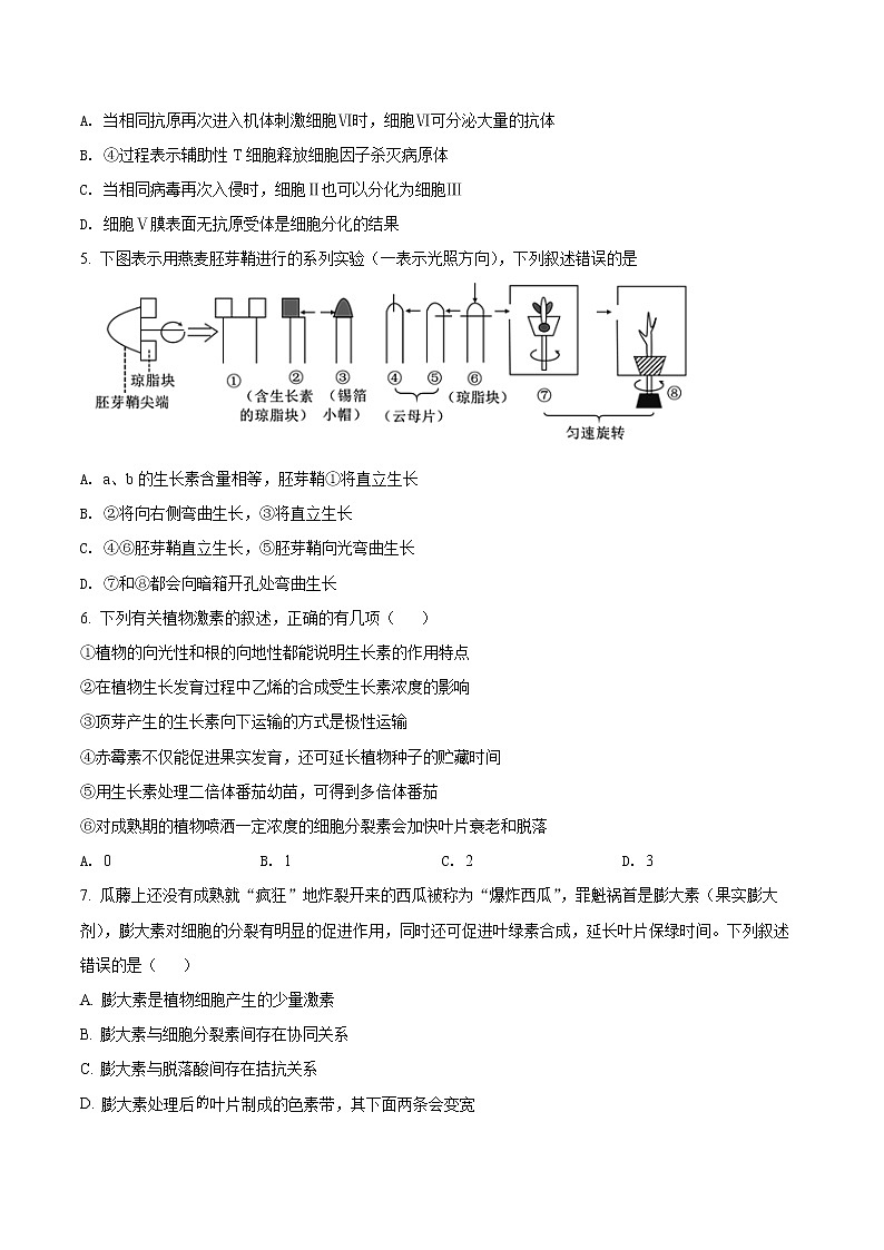 精品解析：天津市一中2020 -2021学年高二上学期 期末生物试题02