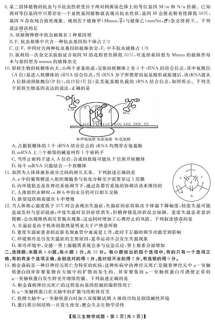 生物试题第3页