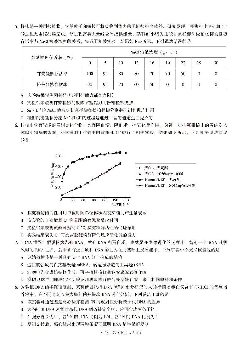 生物试卷第2页