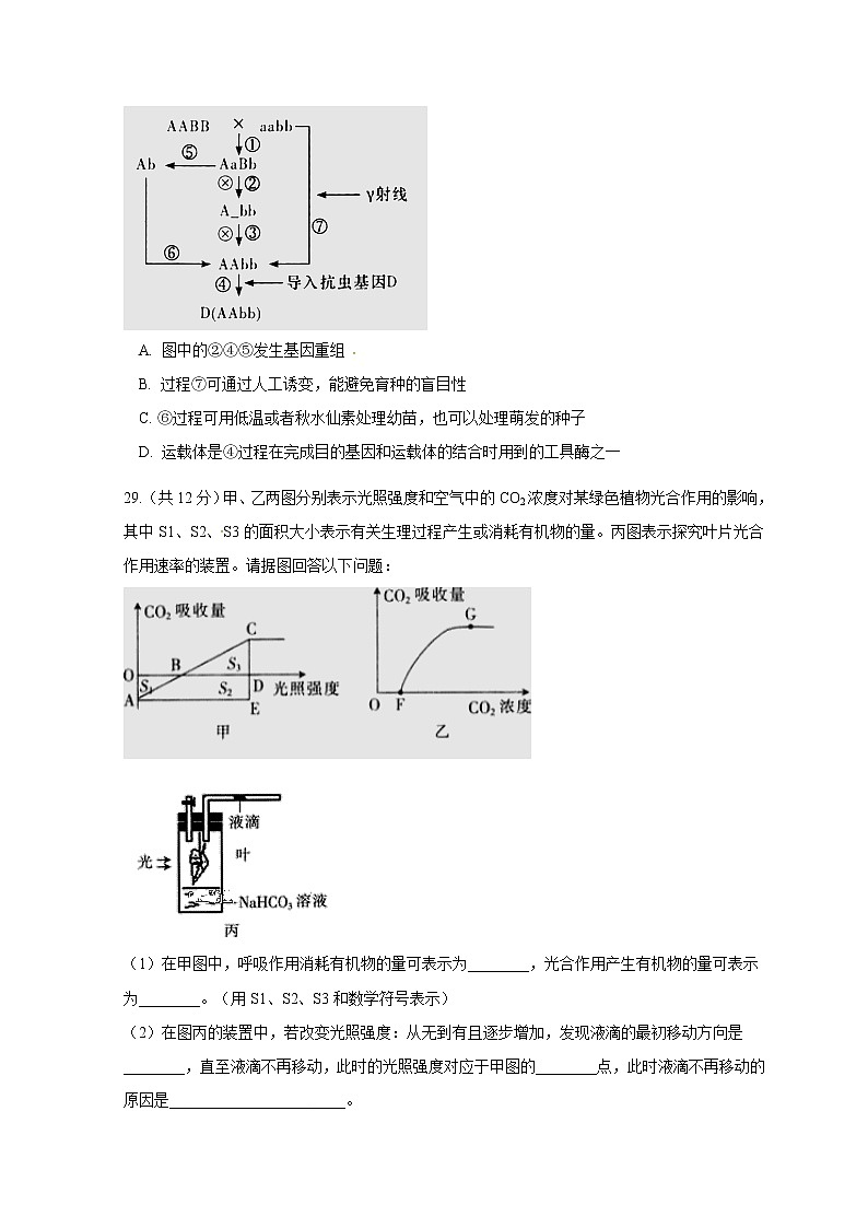 2020内蒙古包钢一中高三上学期期中考试生物含答案第3页
