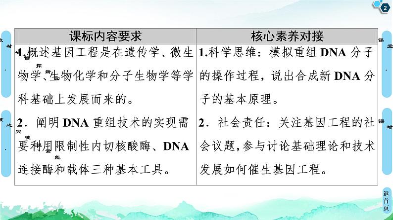 高中生物选择性必修三  第3章 第1节 重组DNA技术的基本工具 课件第2页